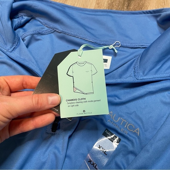 Nautica Angler Men’s XXL Fishing Pullover 1/4 Zip Blue Long Sleeve Ultracool - Picture 14 of 16